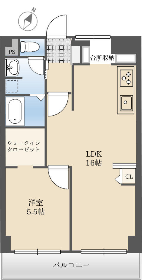 ①1LDK_スカイマンション井尻307